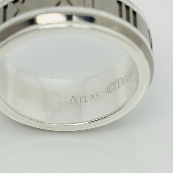 Size 9 RARE Tiffany Atlas Ring in Silver and Titanium Mens Unisex - Picture 6 of 10